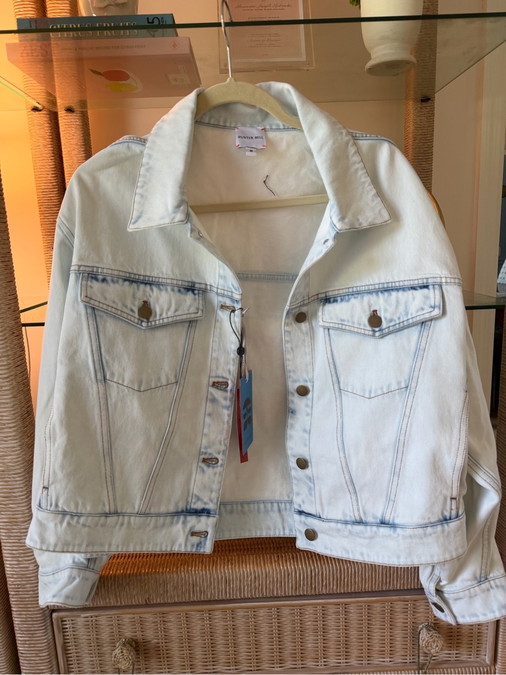 HUNTER BELL Solene Light Wash Denim Jacket